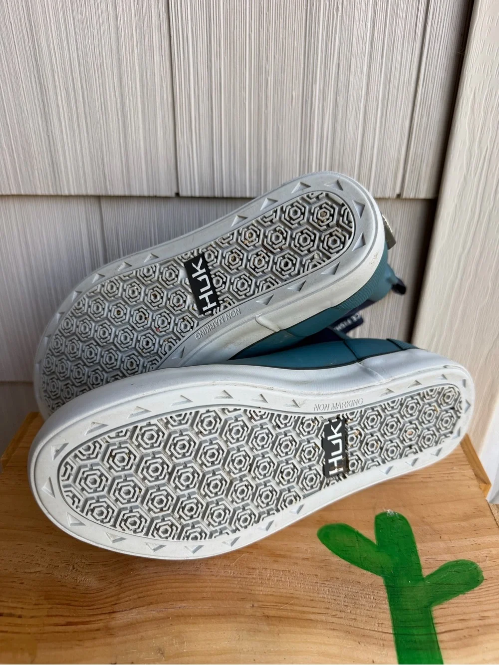 Huk Men’s Teal Waterproof Slip-On Boat Shoes